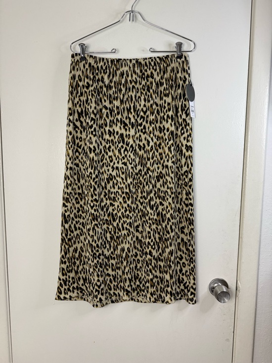 Amuse Society Dresses & Skirts - Amuse Society NWT black and cream leopard print micro pleated midi/maxi skirt M